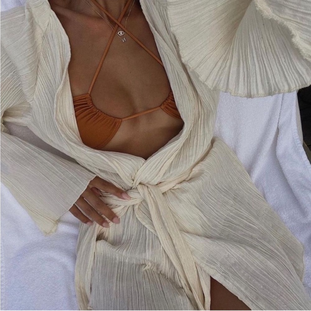 Savannah Morrow the Label India Belted Organic Cotton Kimono